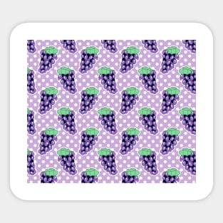 Grapes Polk-a-dot Pattern Sticker